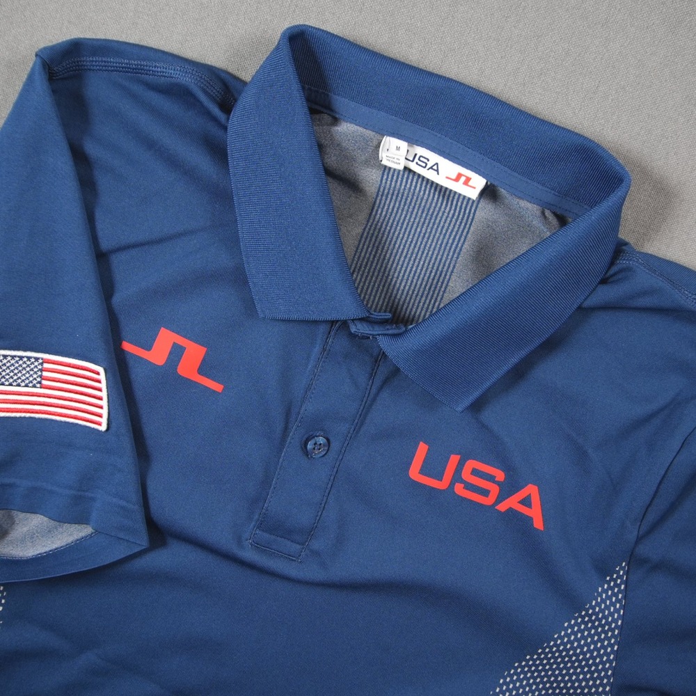 J.Lindeberg Arnaud Seamless Team USA Golf Performance Men Polo M